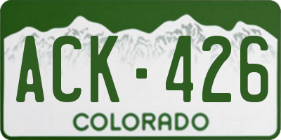 CO license plate ACK426