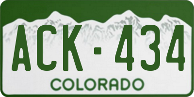 CO license plate ACK434