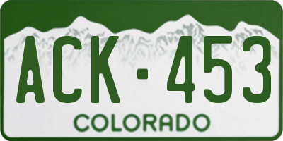 CO license plate ACK453