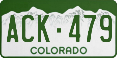 CO license plate ACK479