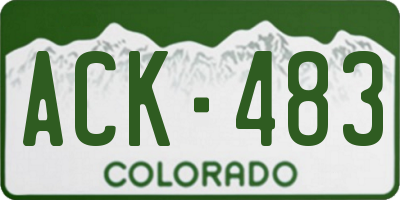 CO license plate ACK483