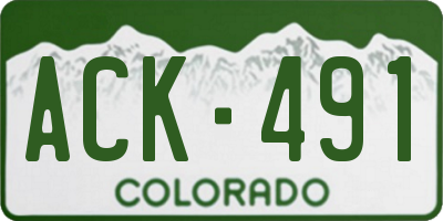 CO license plate ACK491