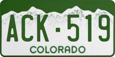 CO license plate ACK519
