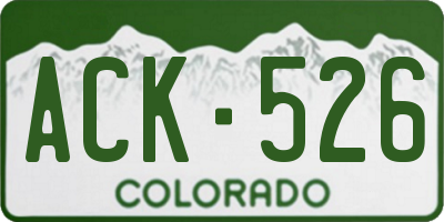 CO license plate ACK526