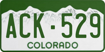 CO license plate ACK529