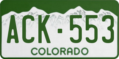 CO license plate ACK553
