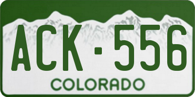 CO license plate ACK556