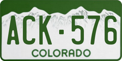 CO license plate ACK576