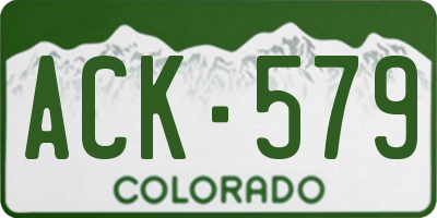 CO license plate ACK579