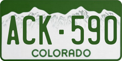 CO license plate ACK590
