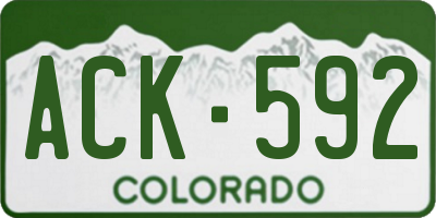 CO license plate ACK592