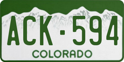 CO license plate ACK594
