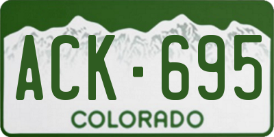 CO license plate ACK695