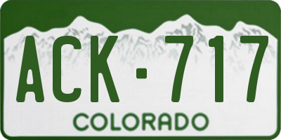 CO license plate ACK717