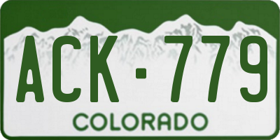 CO license plate ACK779