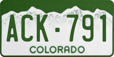 CO license plate ACK791
