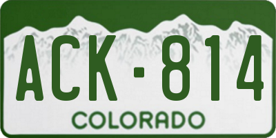 CO license plate ACK814