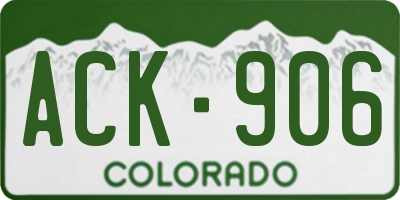 CO license plate ACK906
