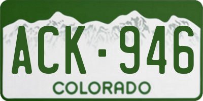 CO license plate ACK946