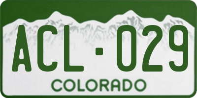 CO license plate ACL029