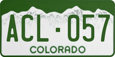 CO license plate ACL057