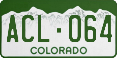 CO license plate ACL064