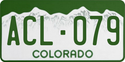 CO license plate ACL079