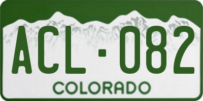 CO license plate ACL082