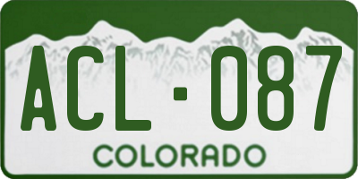 CO license plate ACL087