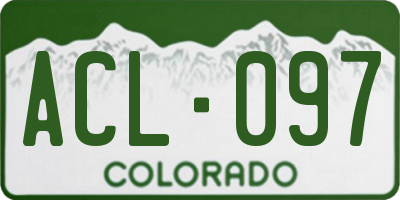 CO license plate ACL097