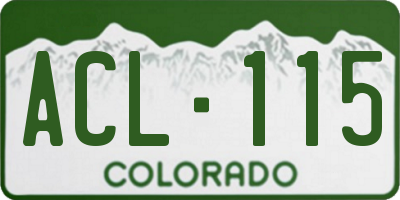 CO license plate ACL115