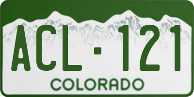 CO license plate ACL121