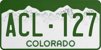 CO license plate ACL127