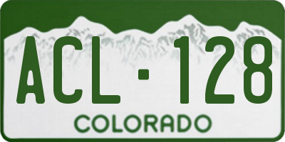 CO license plate ACL128