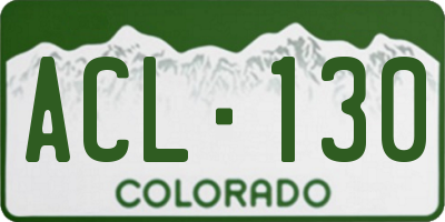 CO license plate ACL130
