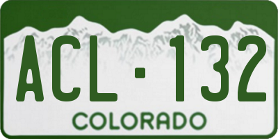 CO license plate ACL132