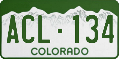 CO license plate ACL134