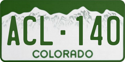 CO license plate ACL140
