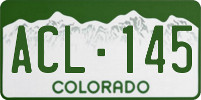 CO license plate ACL145