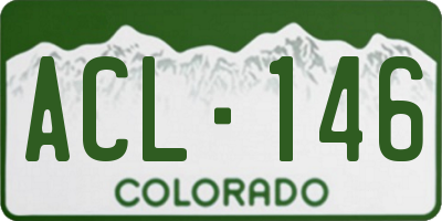 CO license plate ACL146