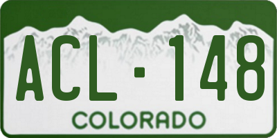 CO license plate ACL148