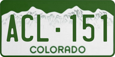 CO license plate ACL151
