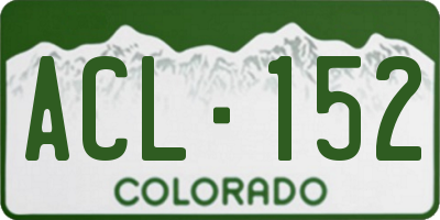 CO license plate ACL152