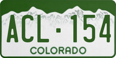 CO license plate ACL154