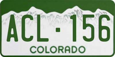 CO license plate ACL156