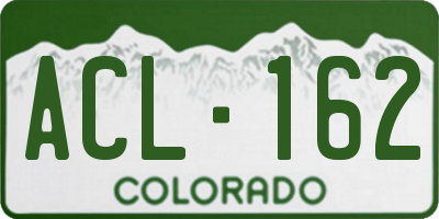 CO license plate ACL162
