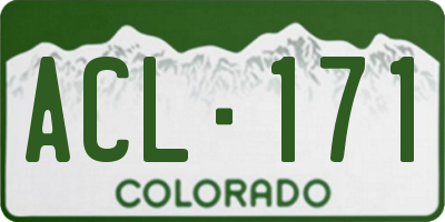 CO license plate ACL171