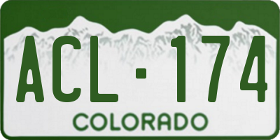 CO license plate ACL174