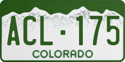 CO license plate ACL175