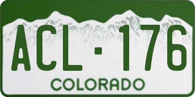 CO license plate ACL176
